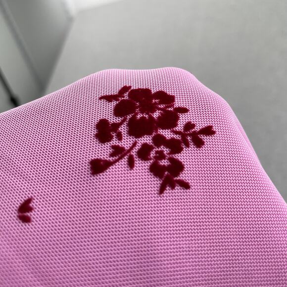 Love, Fire Floral Mesh Lace Trim Skirt Womens XL Pink Pull-On Coquette Feminine - Picture 11 of 13